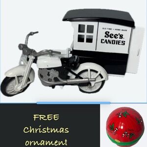 2/$60 Vintage See’s Candies Decorative Motorcycle/ Sidecar Accent (NO driver)